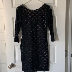 Black, long sleeve dress